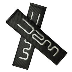 2Pcs WRC Carbon Fiber Embroidery Car Seat Belt Cover Safety Shoulder Pads