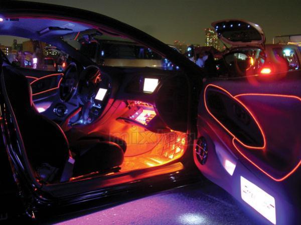 Yellow 2 Meter long Flexible EL Wire Glowing Neon Car Light + 1 Inverter