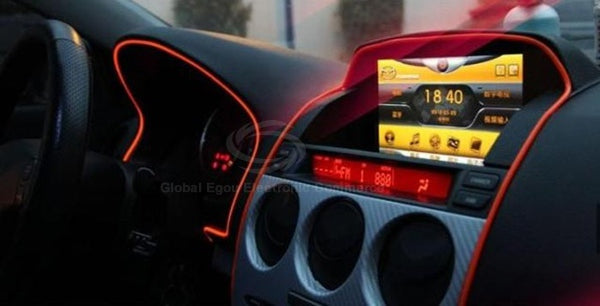 Yellow 2 Meter long Flexible EL Wire Glowing Neon Car Light + 1 Inverter