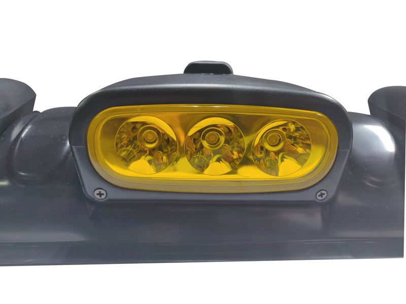 Yellow 3 LED x 4 Lens Roof Light Offroad Spot Head Lamps Universal 4x4 Roof Top Bar Driving Fog Lights
