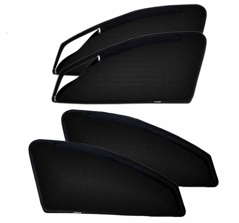 FUJI Maruti Ecco Tailored Cut Zipper Magnetic Sun Shades Car Curtain Pack Of 6pcs
